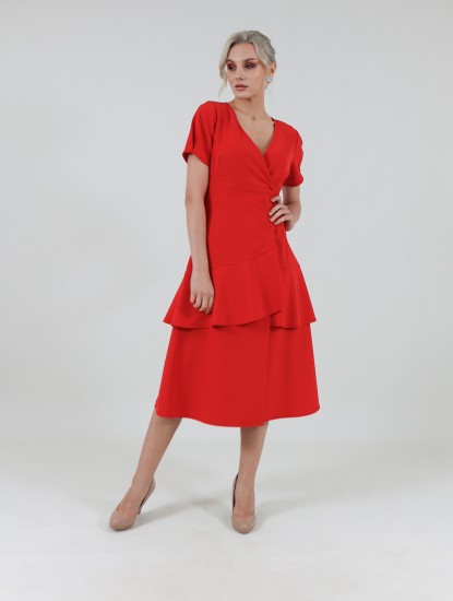 Платье миди (красное)
